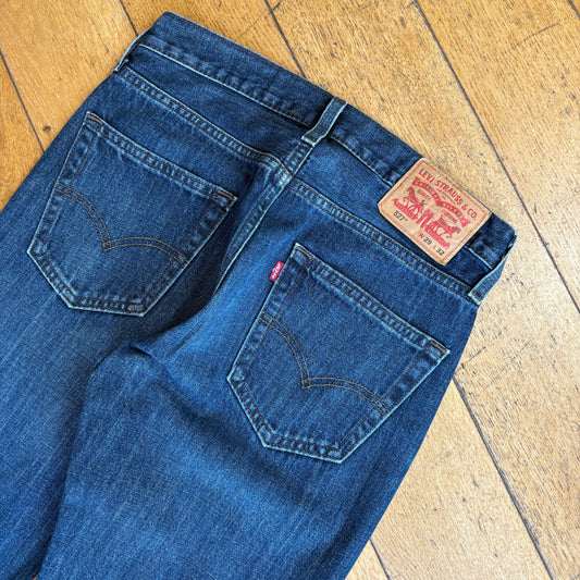 Vintage Levis 527 Bootcut Dark Blue Denim Jeans - 29
