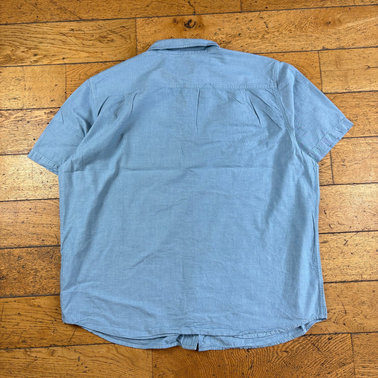 Vintage Carhartt Blue Short Sleeve Workwear Shirt - XL