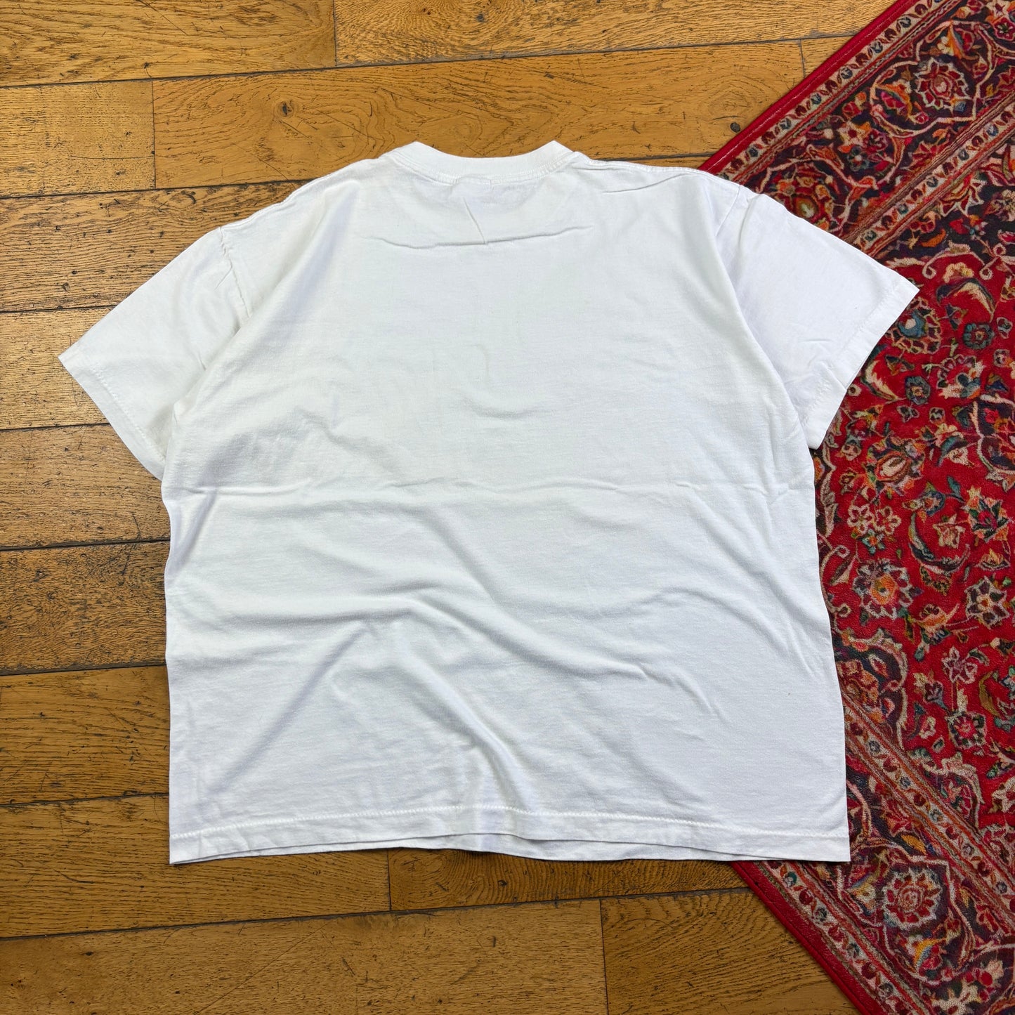 Vintage 90s Funny Smoked Salmon White Single Stitch Graphic T-Shirt - Xl