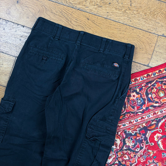 Vintage Dickies 874 Black Skate Cargo Trousers - 30