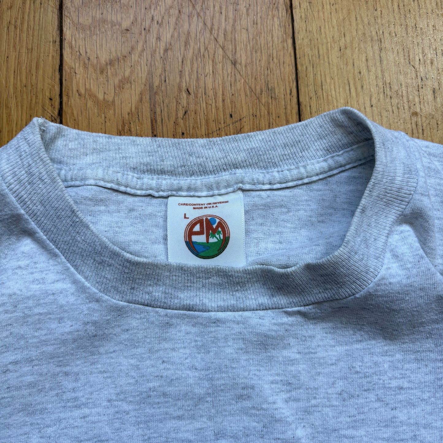 Vintage 90s Dad Single Stitch Grey Graphic T-Shirt - S/M