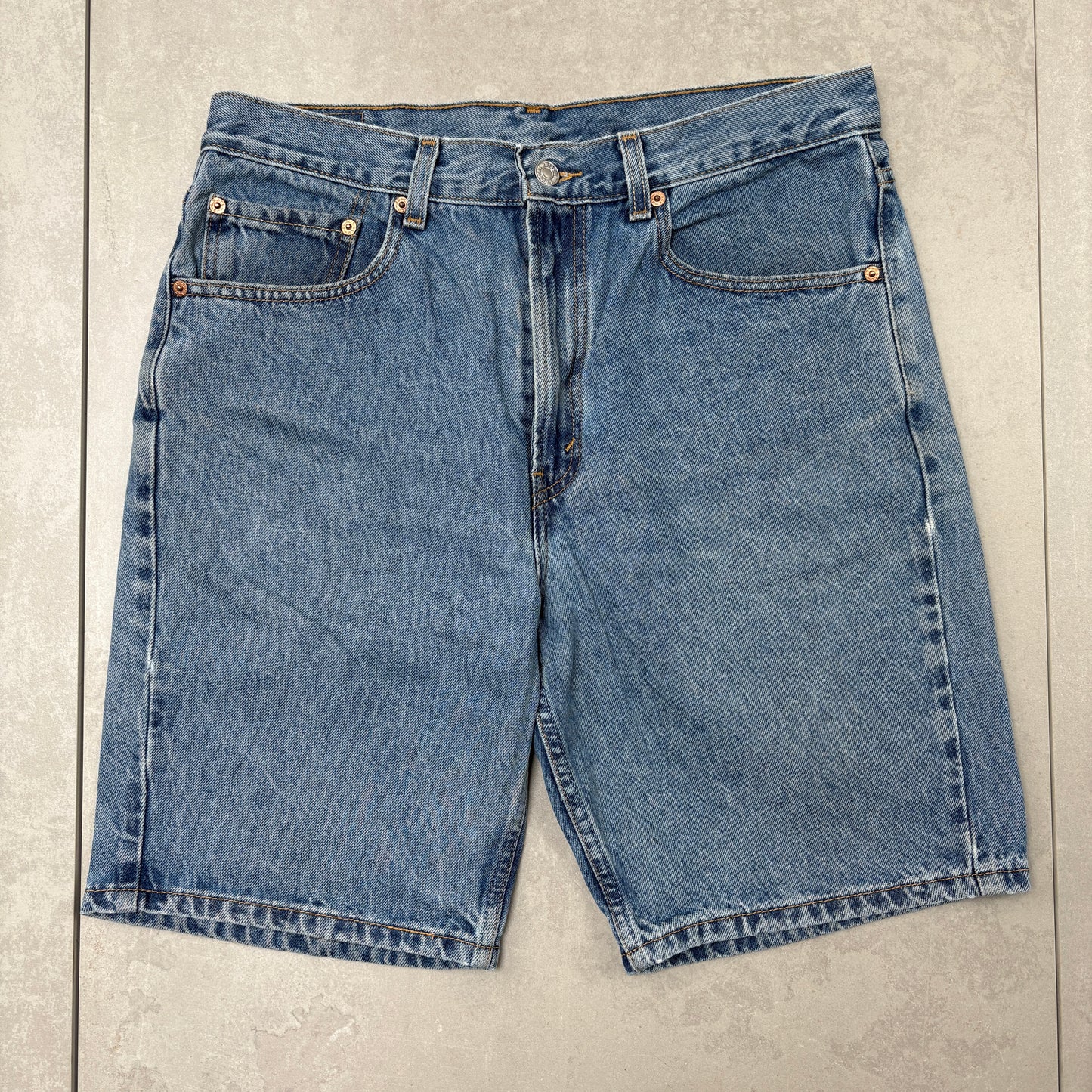 Vintage Levis 505 Blue Baggy Denim Shorts - 33