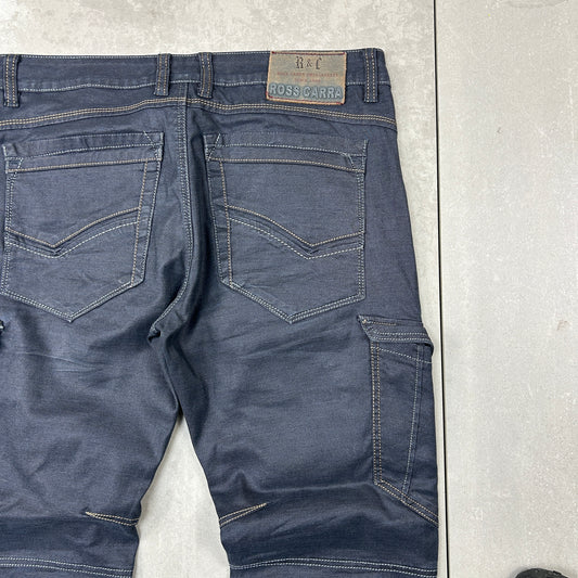 Vintage Hip Hop Carpenter Contrast Stitch Navy Jeans - 36