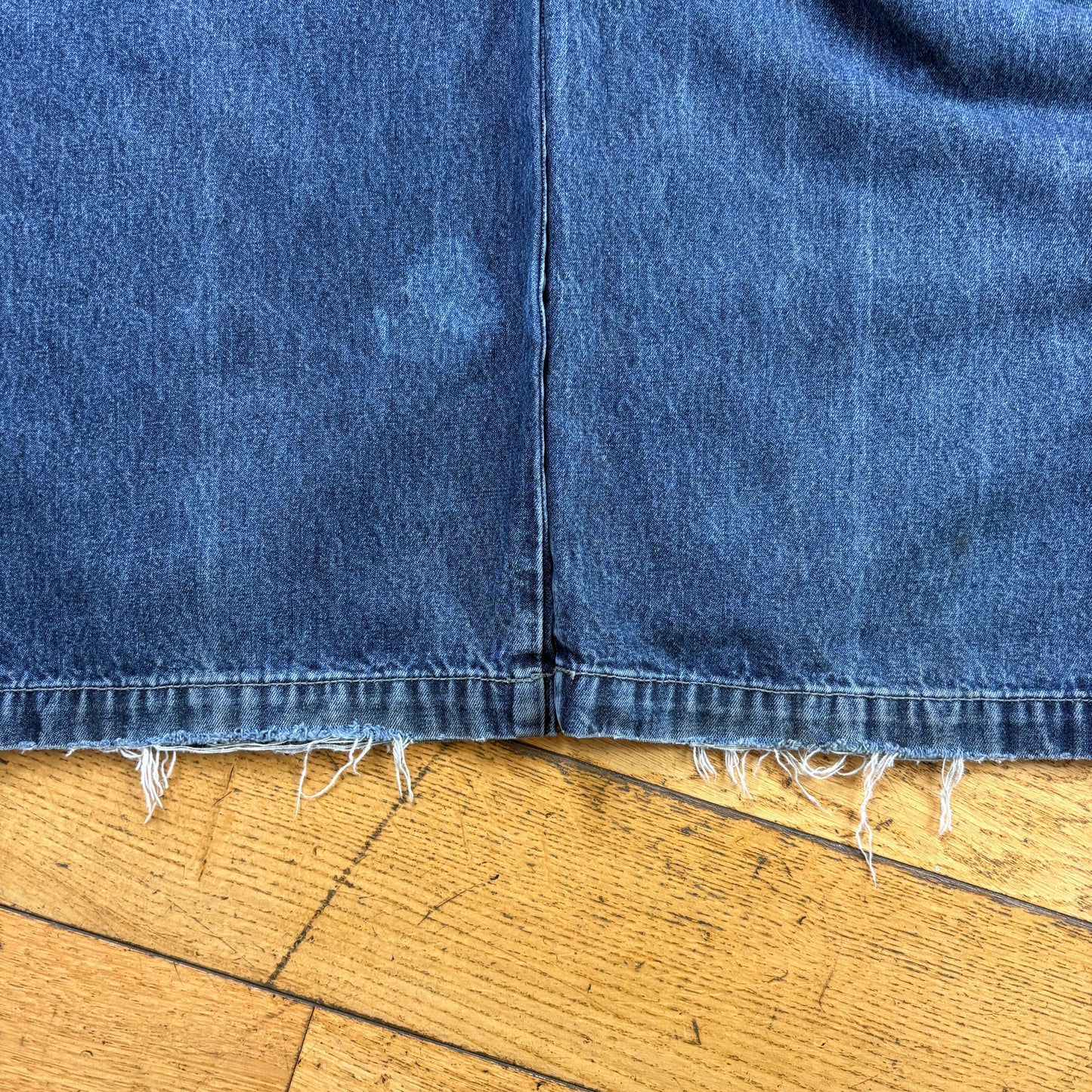 Vintage Phat Farm Blue Patchwork Embroidered Y2K Hip Hop Baggy Jeans - 38