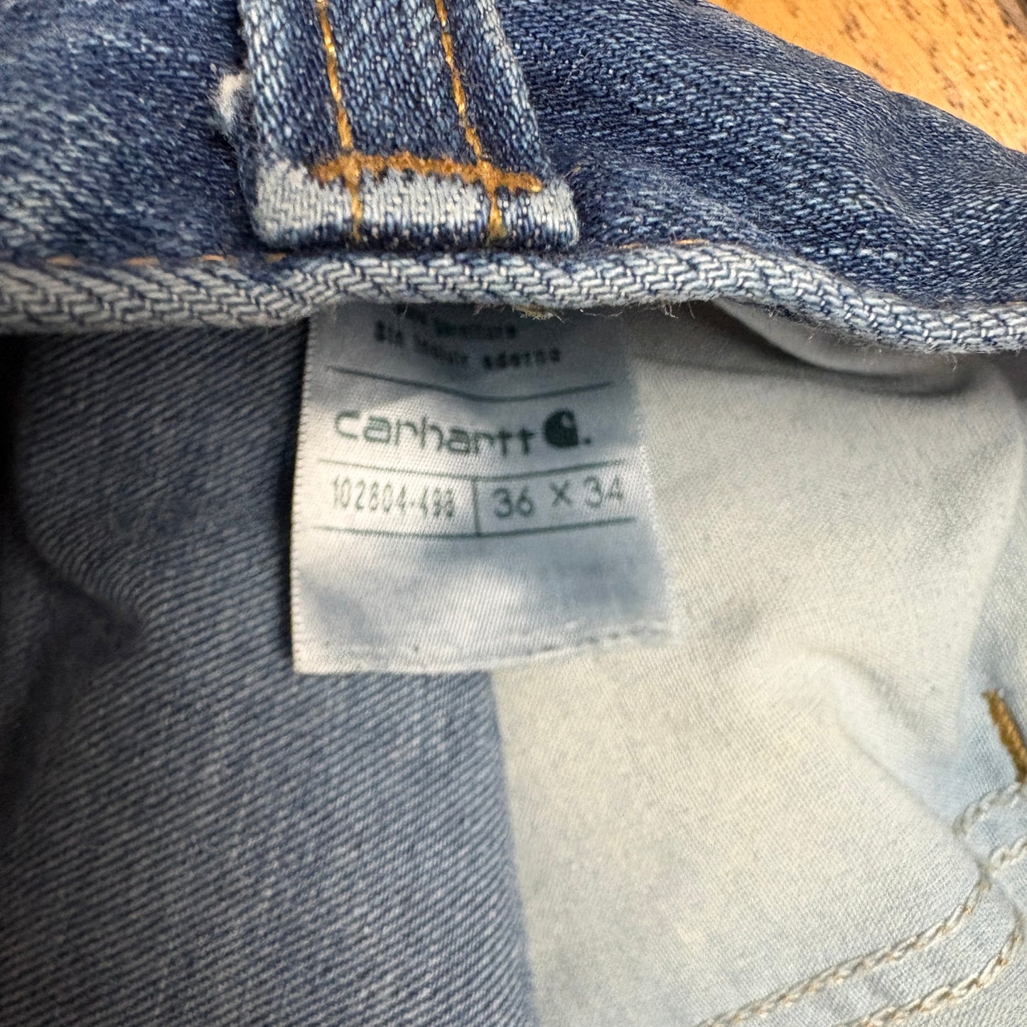 Vintage Carhartt Workwear Carpenter Straight Blue Jeans - 36L