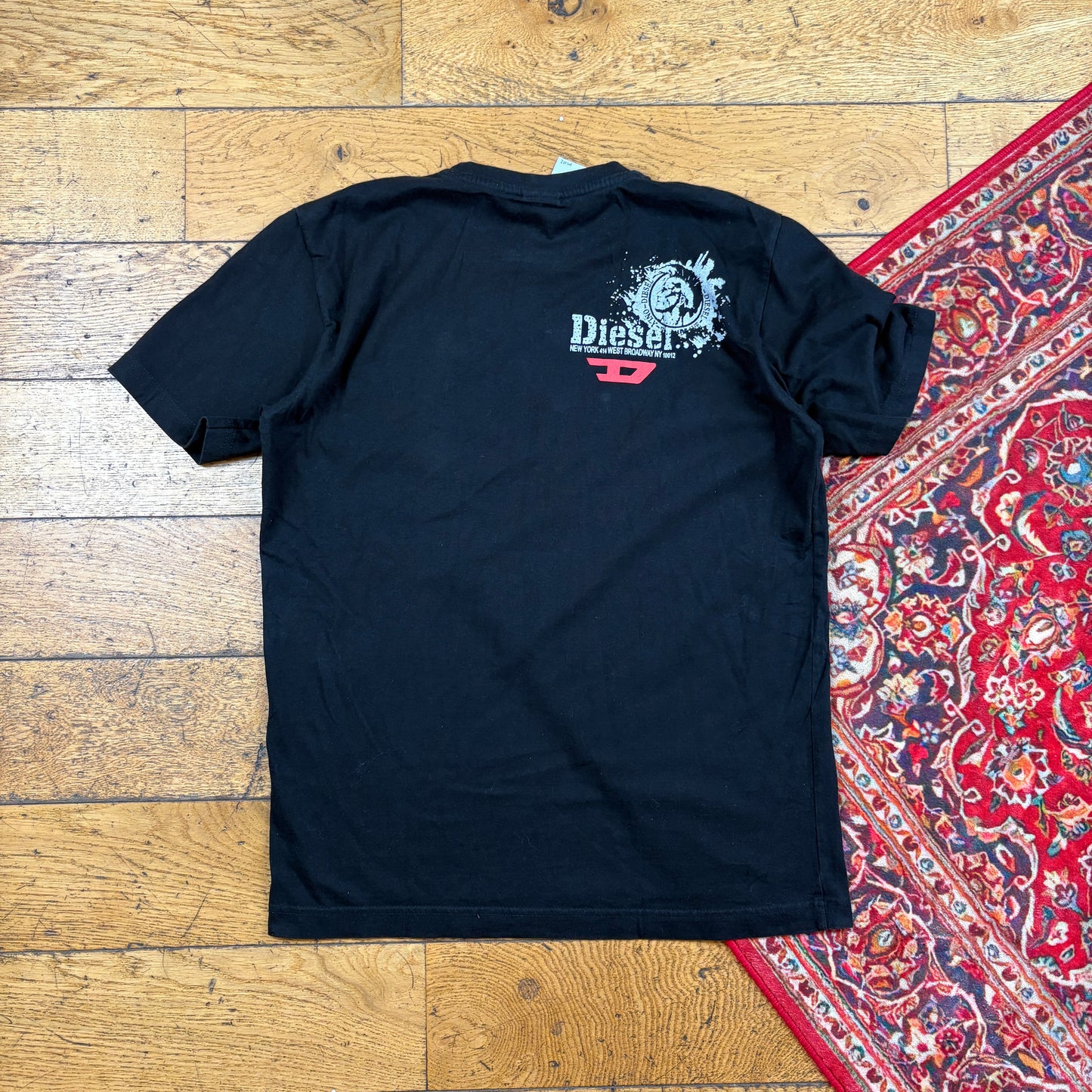 Vintage Diesel Black Y2K Graphic T-Shirt - S