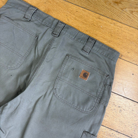 Vintage Carhartt Brown Workwear Baggy Carpenter Shorts - 36