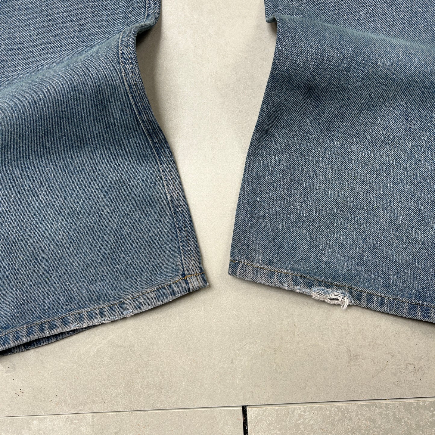 Vintage Carhartt Workwear Carpenter Baggy Blue Jeans - 32