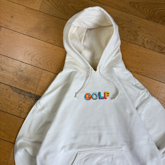 Vintage Golf Wang Tyler The Creator Cream Hoodie Embroidered Sweatshirt - L