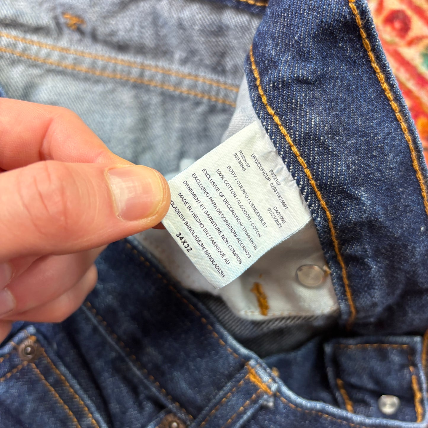 Vintage Dickies Workwear Carpenter Baggy Blue Jeans - 36