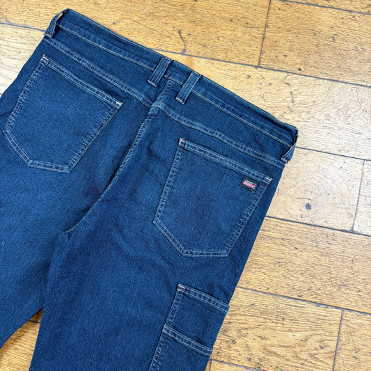 Vintage Dickies Workwear Blue Carpenter Baggy Shorts - 36