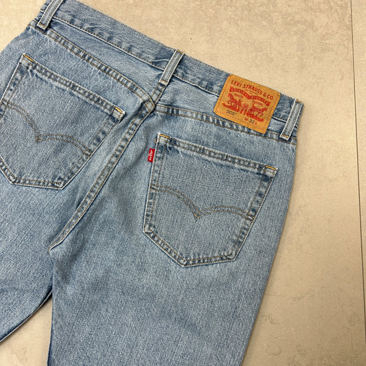 Vintage Levis 505 Blue Baggy Denim Shorts - 32