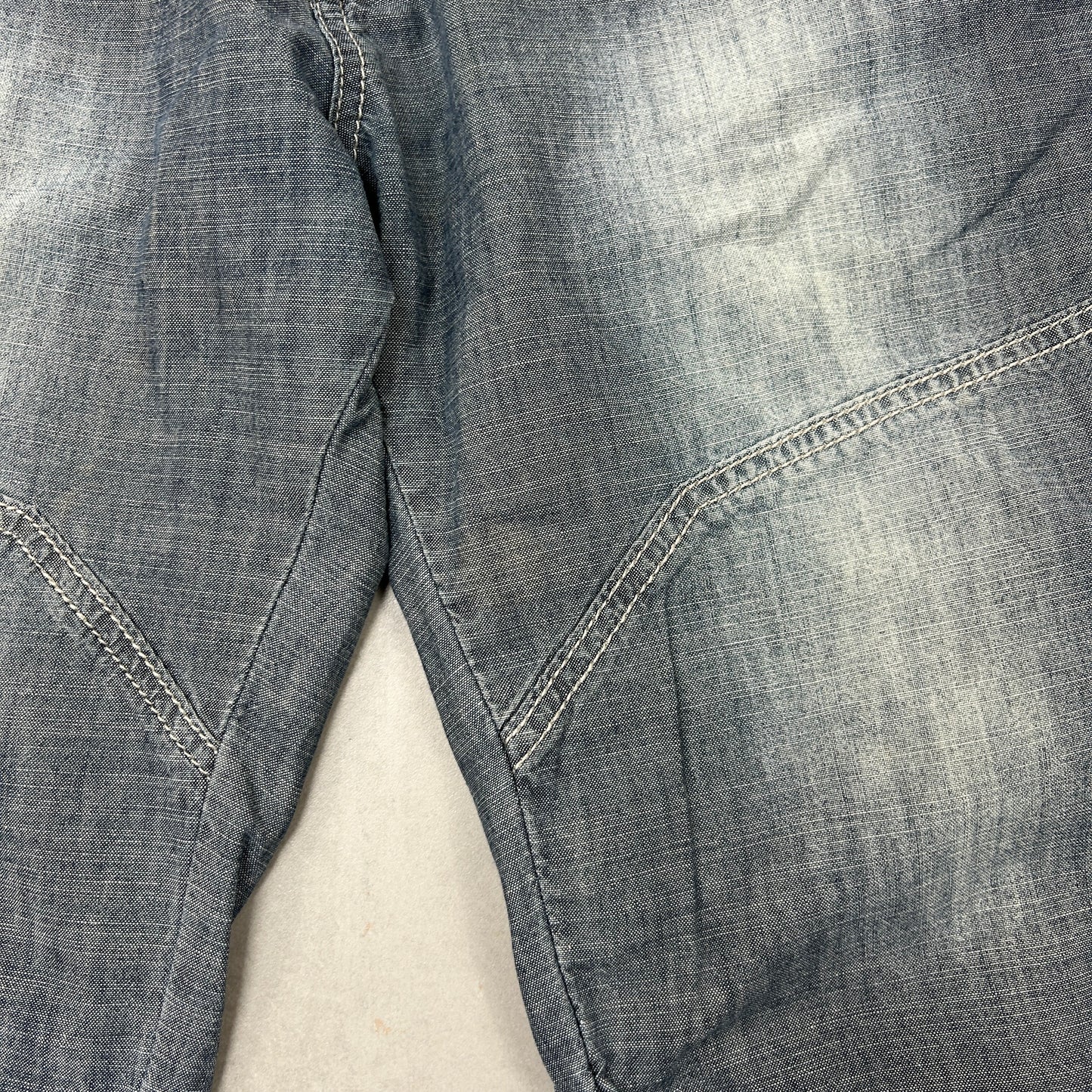 Vintage Embroidered Hip Hop Blue Shorts Jorts -32