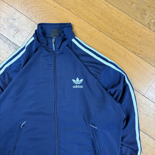 Vintage 80s Adidas Navy Tracksuit Track Shell Windbreaker Jacket - M
