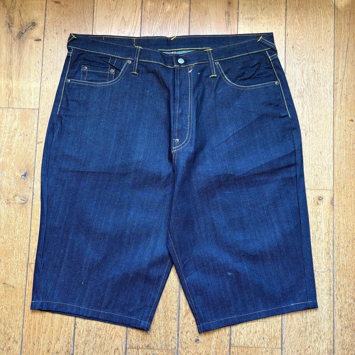 Vintage Evisu Japanese Hip Hop Baggy Blue Shorts Jorts - 42