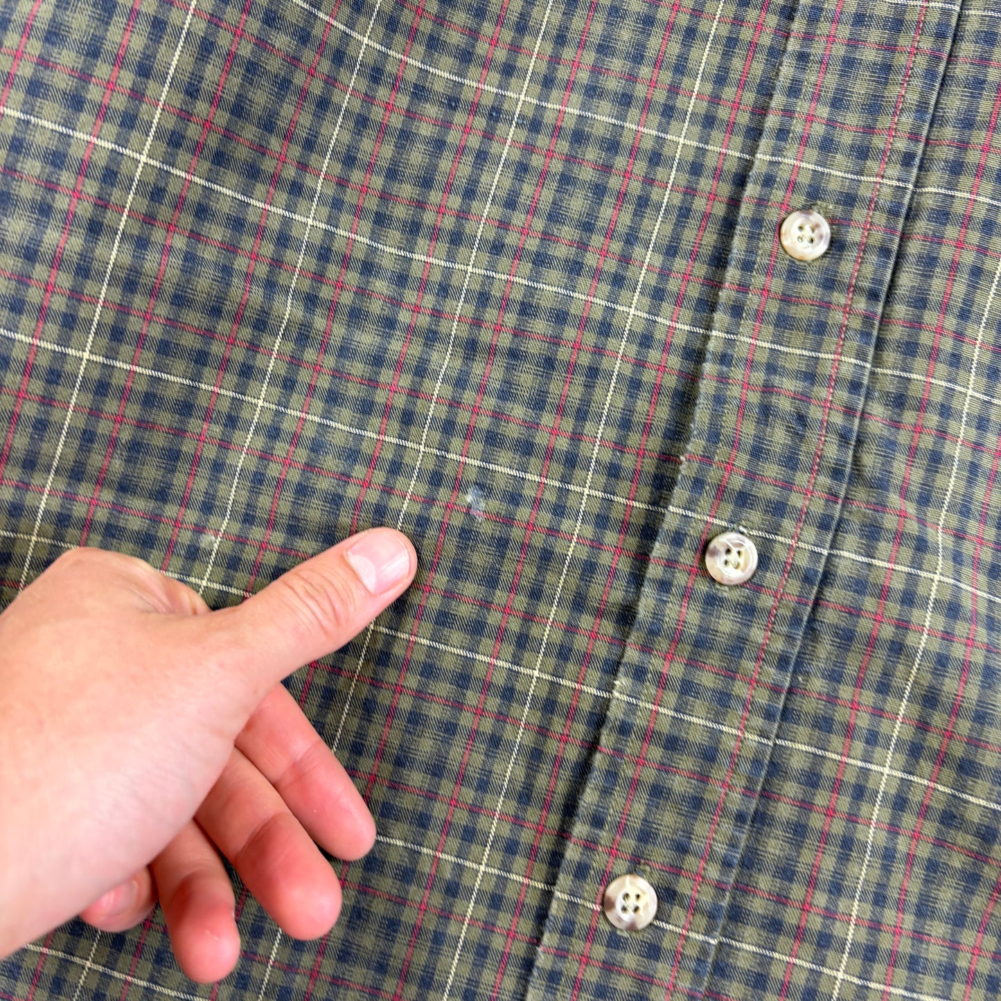 Vintage Carhartt Green Check Workwear Shirt - XL