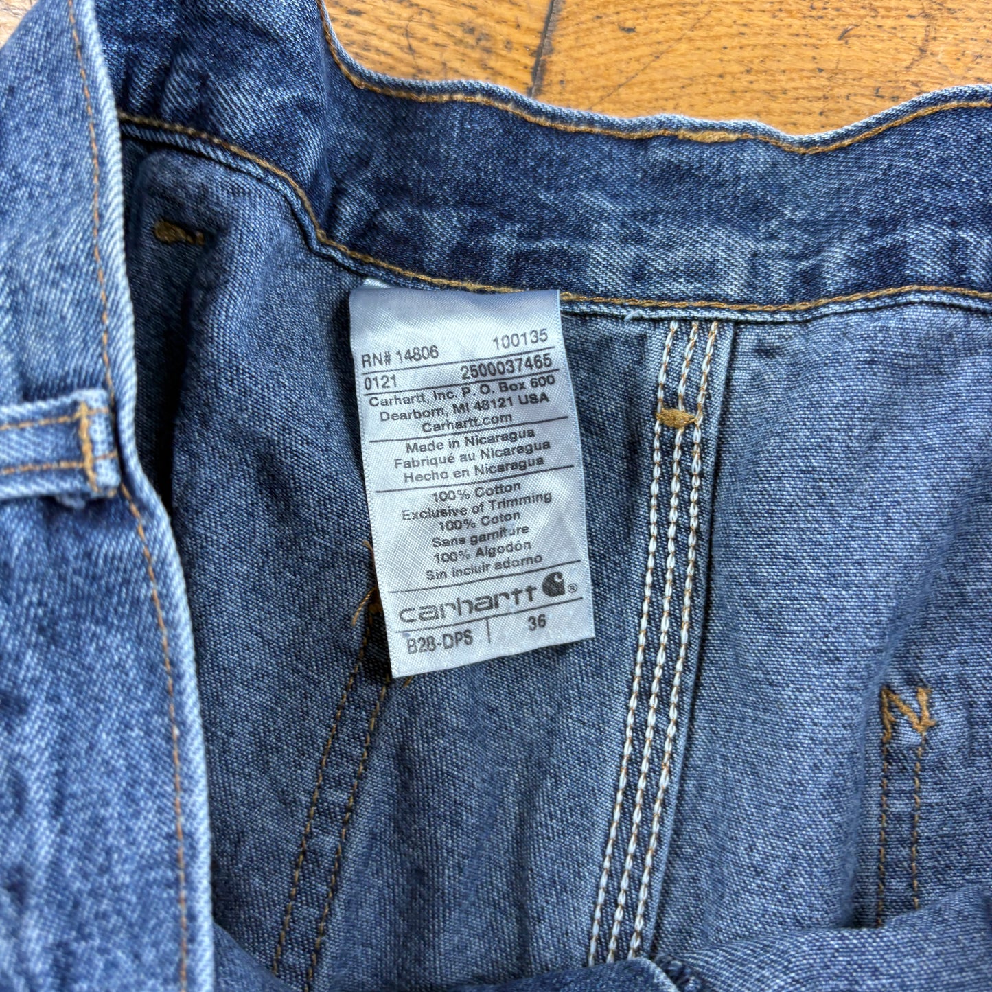 Vintage Carhartt Workwear Blue Baggy Carpenter Shorts - 34