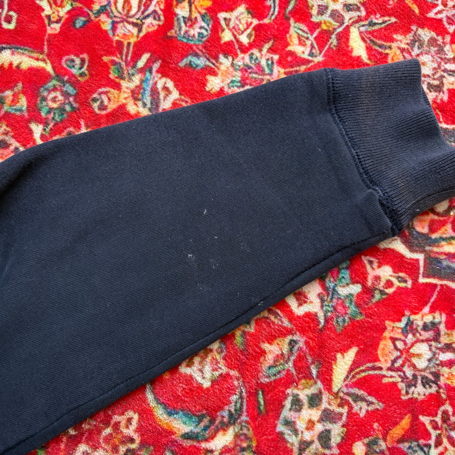 Vintage Schott Navy Hoodie Sweatshirt - L