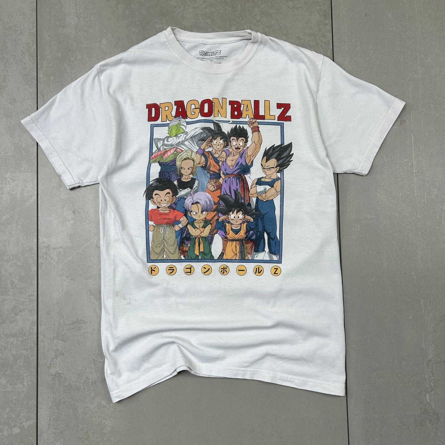 Vintage Dragon Ball Z Anime Graphic White T-Shirt - S