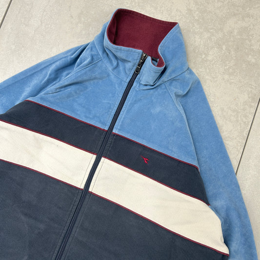 Vintage Diadora Blue Tracksuit Track Shell Windbreaker Jacket - L