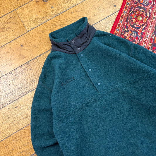 Vintage Columbia Green Fleece Embroidered Sweatshirt - M