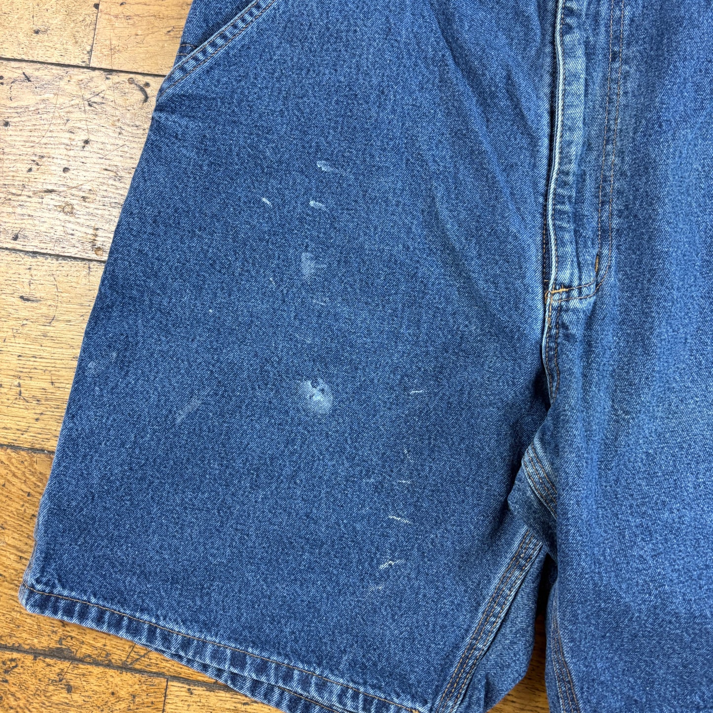 Vintage Carhartt Workwear Blue Baggy Carpenter Shorts - 34
