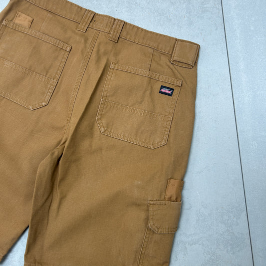 Vintage Dickies Workwear Carpenter Brown Baggy Shorts - 33