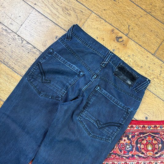 Vintage Ecko Unltd Embroidered Y2K Hip Hop Blue Straight Jeans - 30