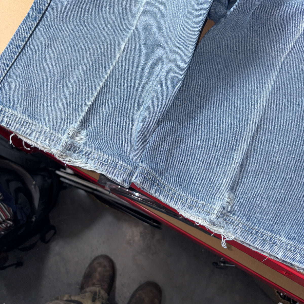 Vintage Don Y2K Embroidered Hip Hop Blue Baggy Jeans - 32S