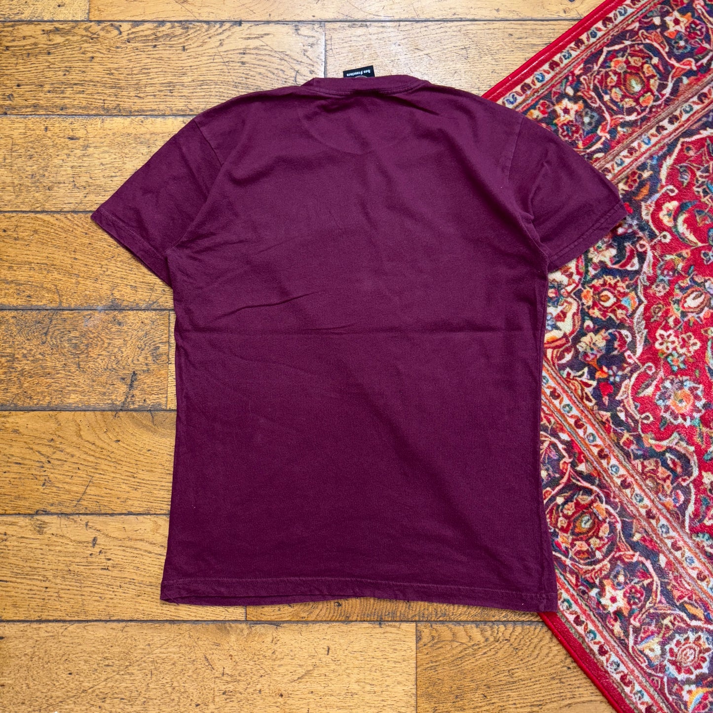 Vintage Thrasher Burgundy Skate Graphic T-Shirt - XS