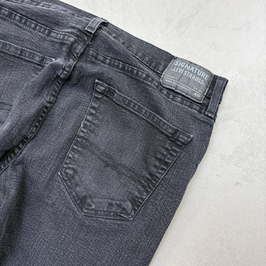 Vintage Levis Slim Black Denim Jeans - 34