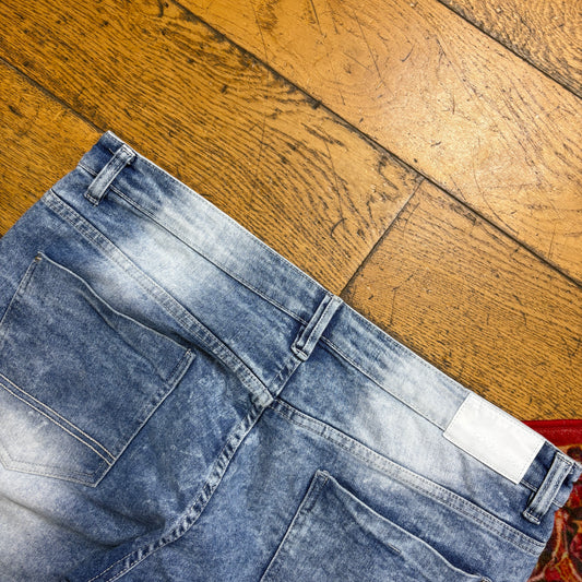 Vintage Hip Hop Baggy Blue Shorts Jorts - 36