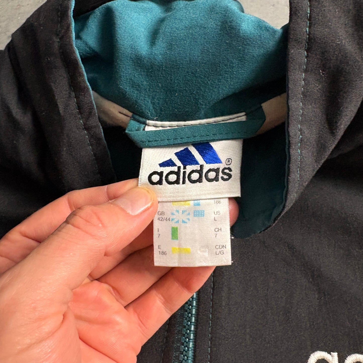 Vintage Adidas 90s Green Tracksuit Track Shell Jacket - L