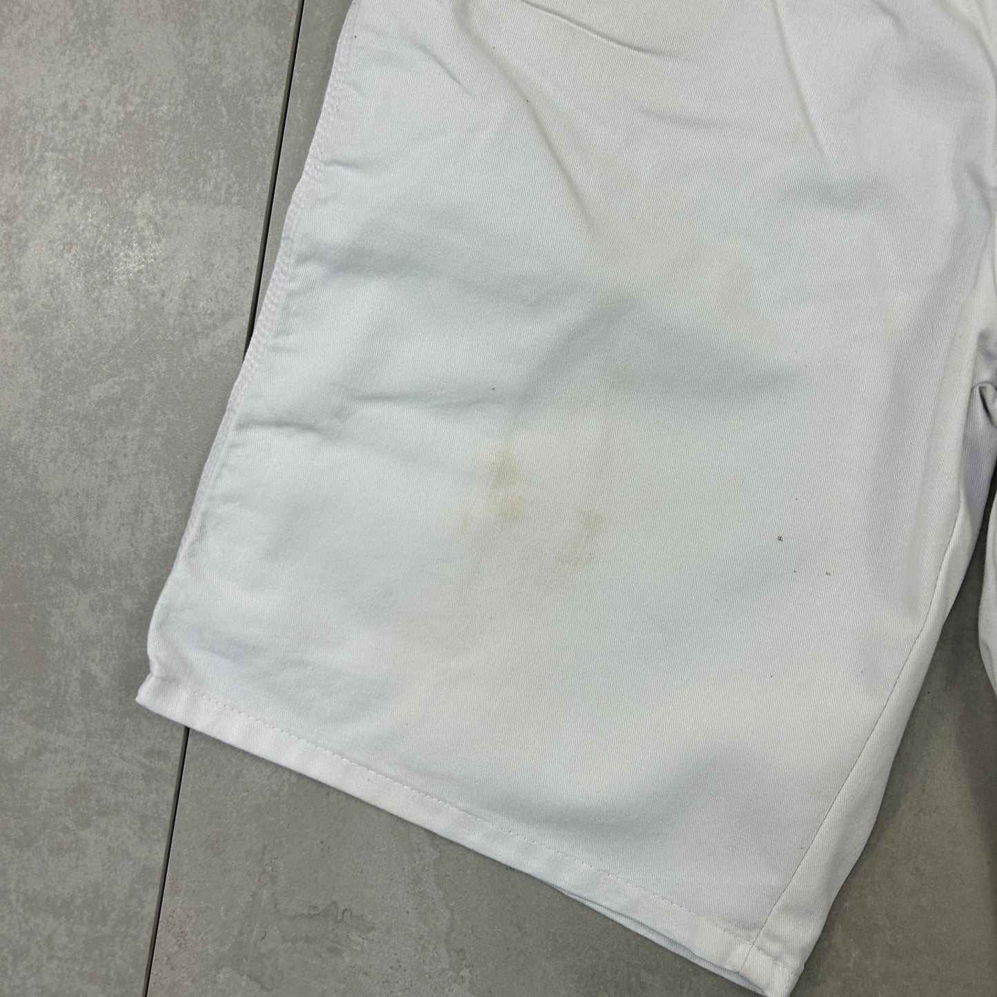 Vintage Dickies Workwear Carpenter Baggy White Shorts - 38