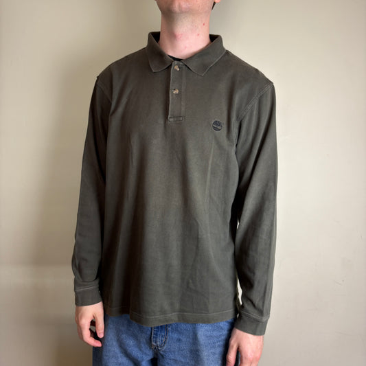 Vintage Timberland Green Rugby Polo Shirt - L