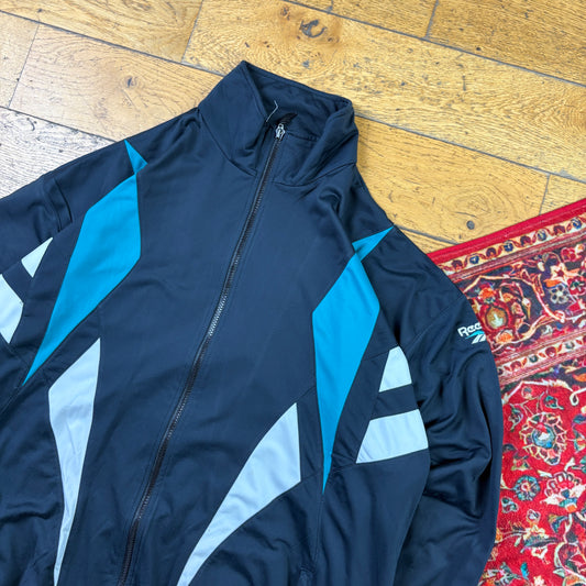 Vintage Reebok Navy Tracksuit Track Shell Windbreaker Jacket - XL