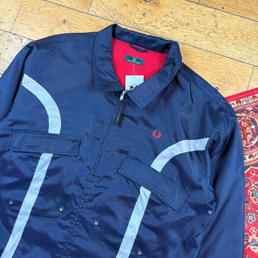 Vintage Fred Perry Navy Harrington Jacket - L