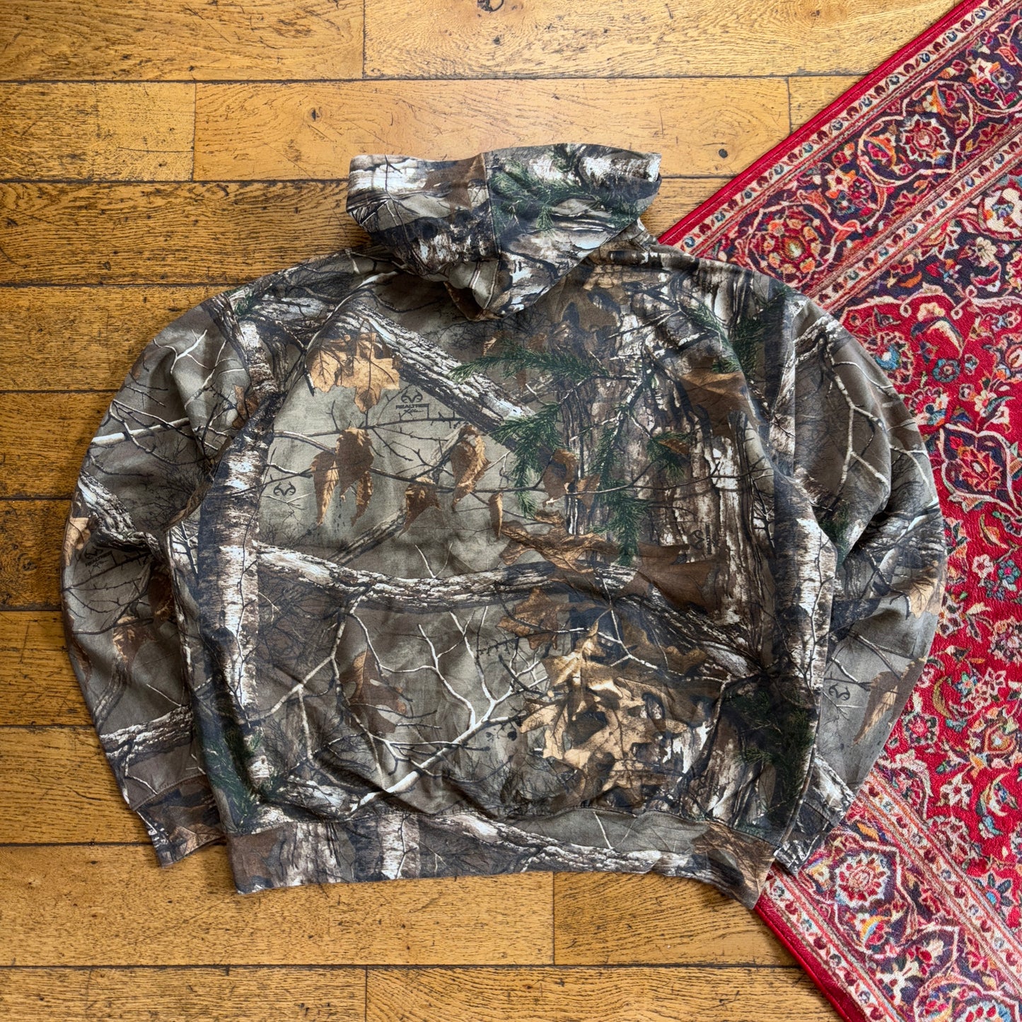 Vintage Realtree Camo Green Hoodie Sweatshirt - 3XL