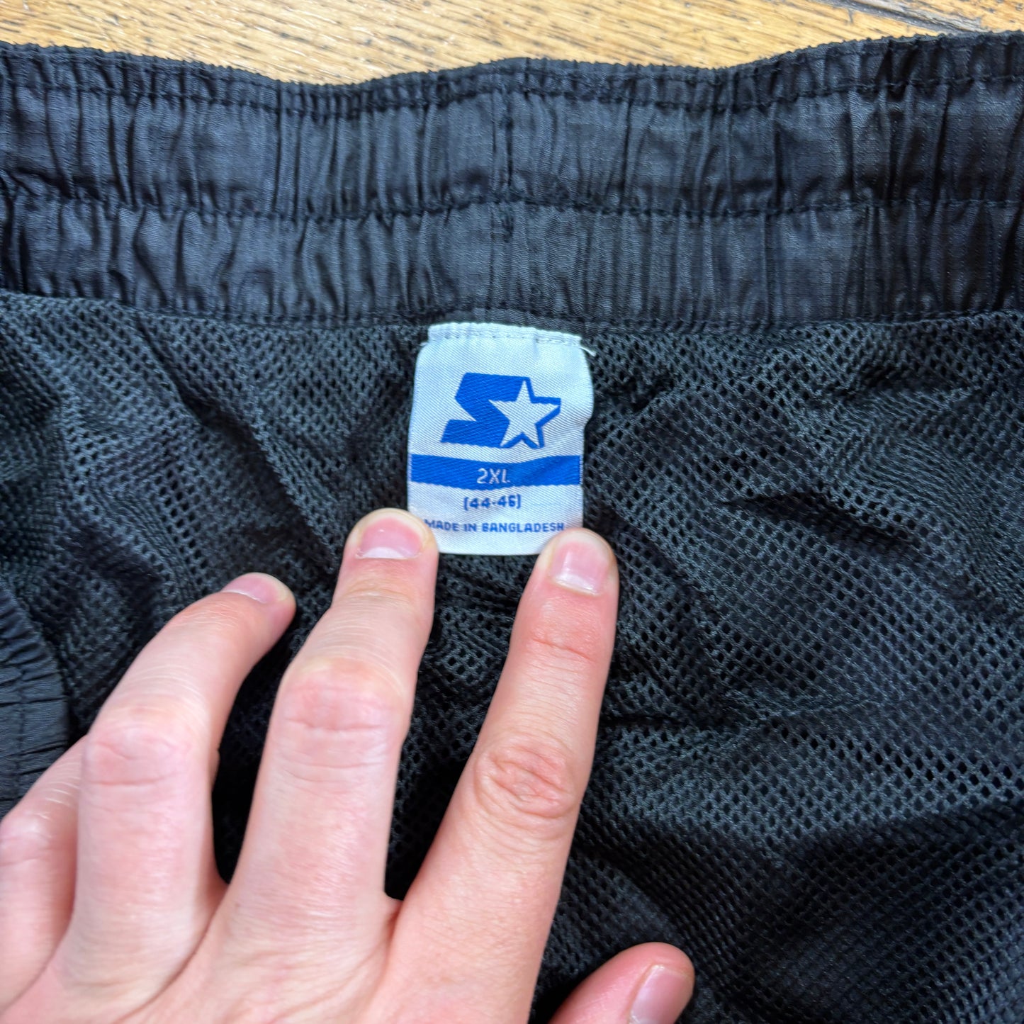 Vintage Starter Black Baggy Tracksuit Sweatpants Track Pants Bottoms - XXL