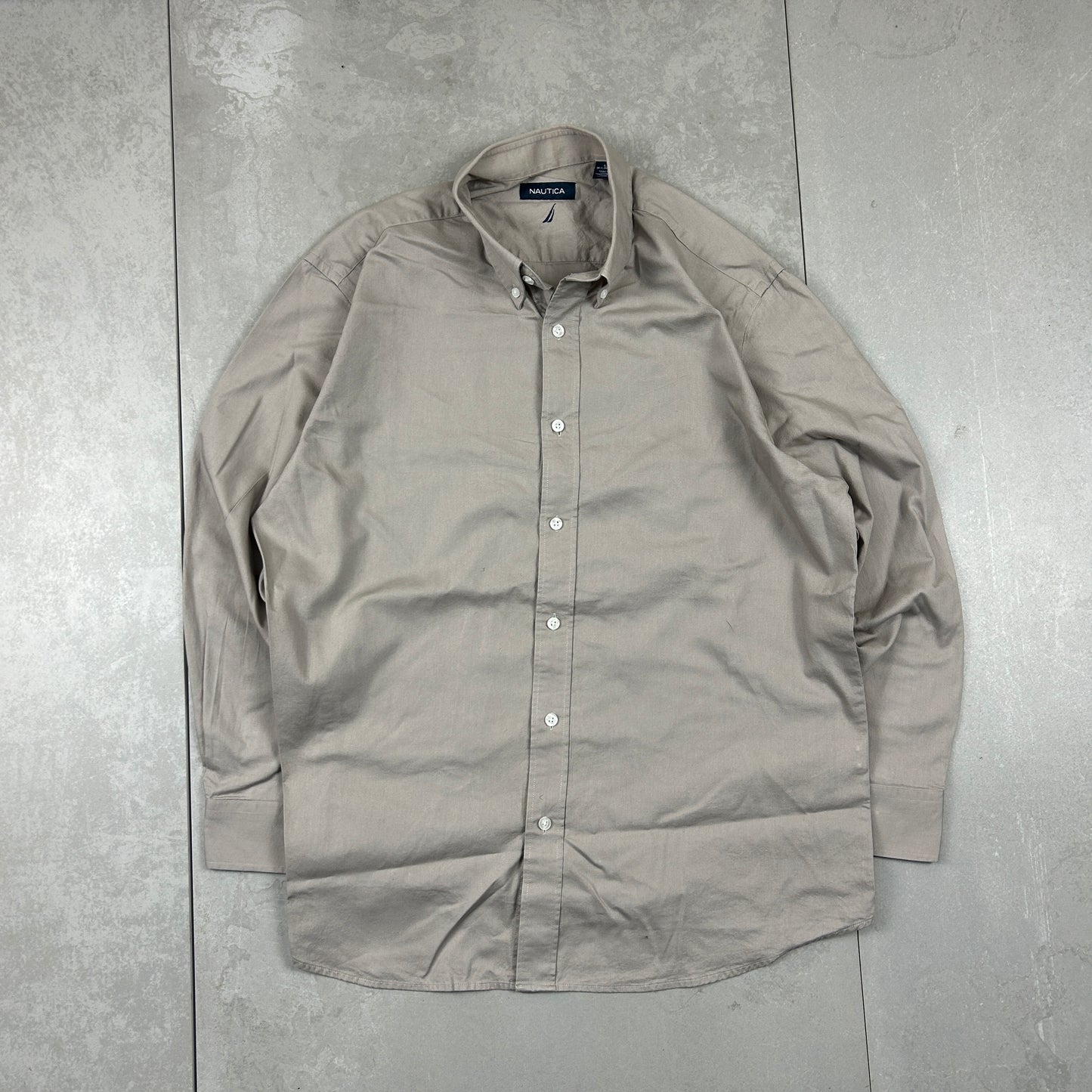 Vintage Nautica Light Brown Smart Shirt - L