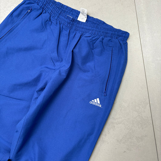 Vintage Adidas Blue Baggy Tracksuit Sweatpants Track Pants Bottoms - M