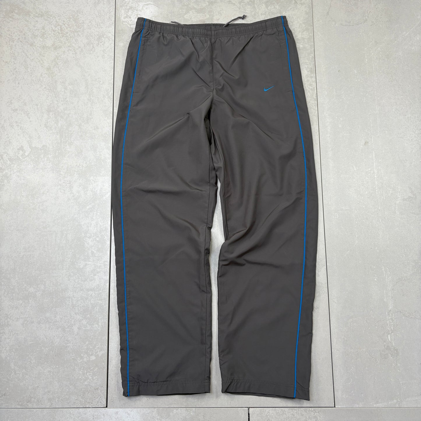 Vintage Nike Grey Baggy Tracksuit Sweatpants Track Pants Bottoms - L