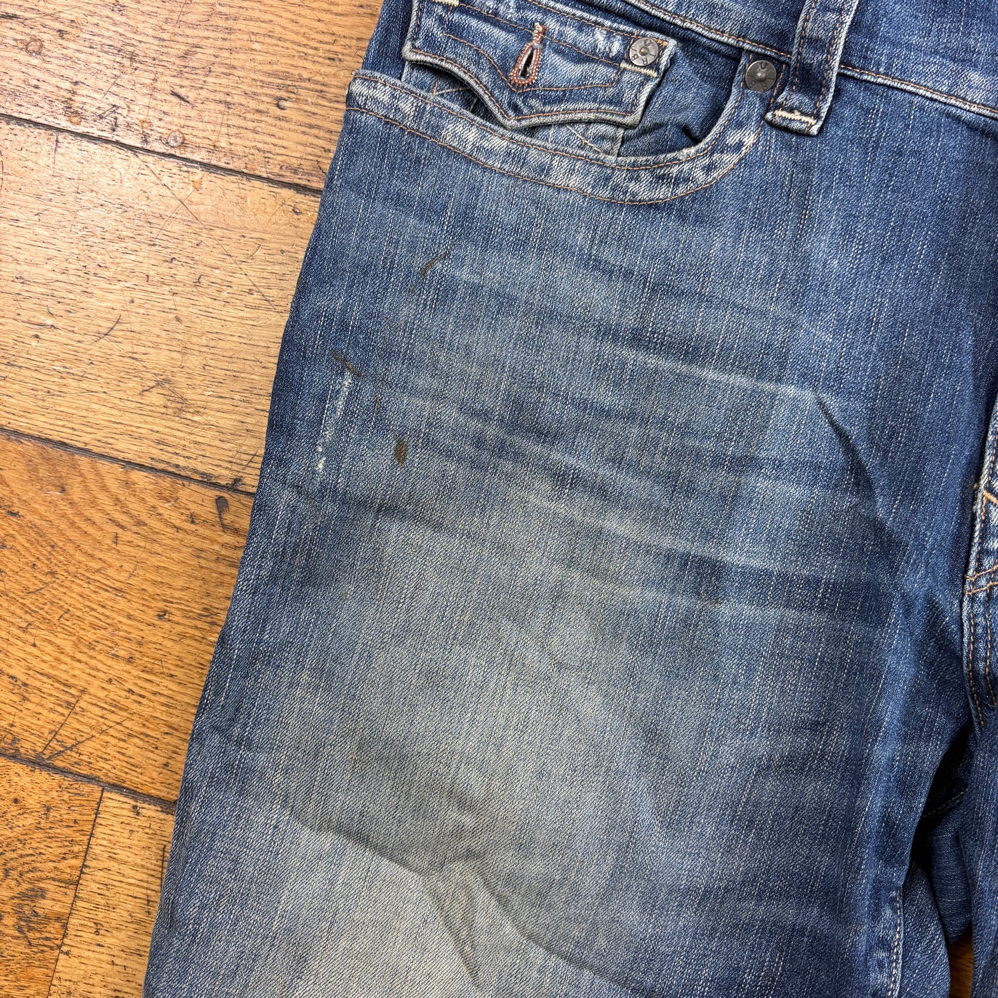 Vintage True Religion Blue Embroidered Y2K Shorts Jorts - 42