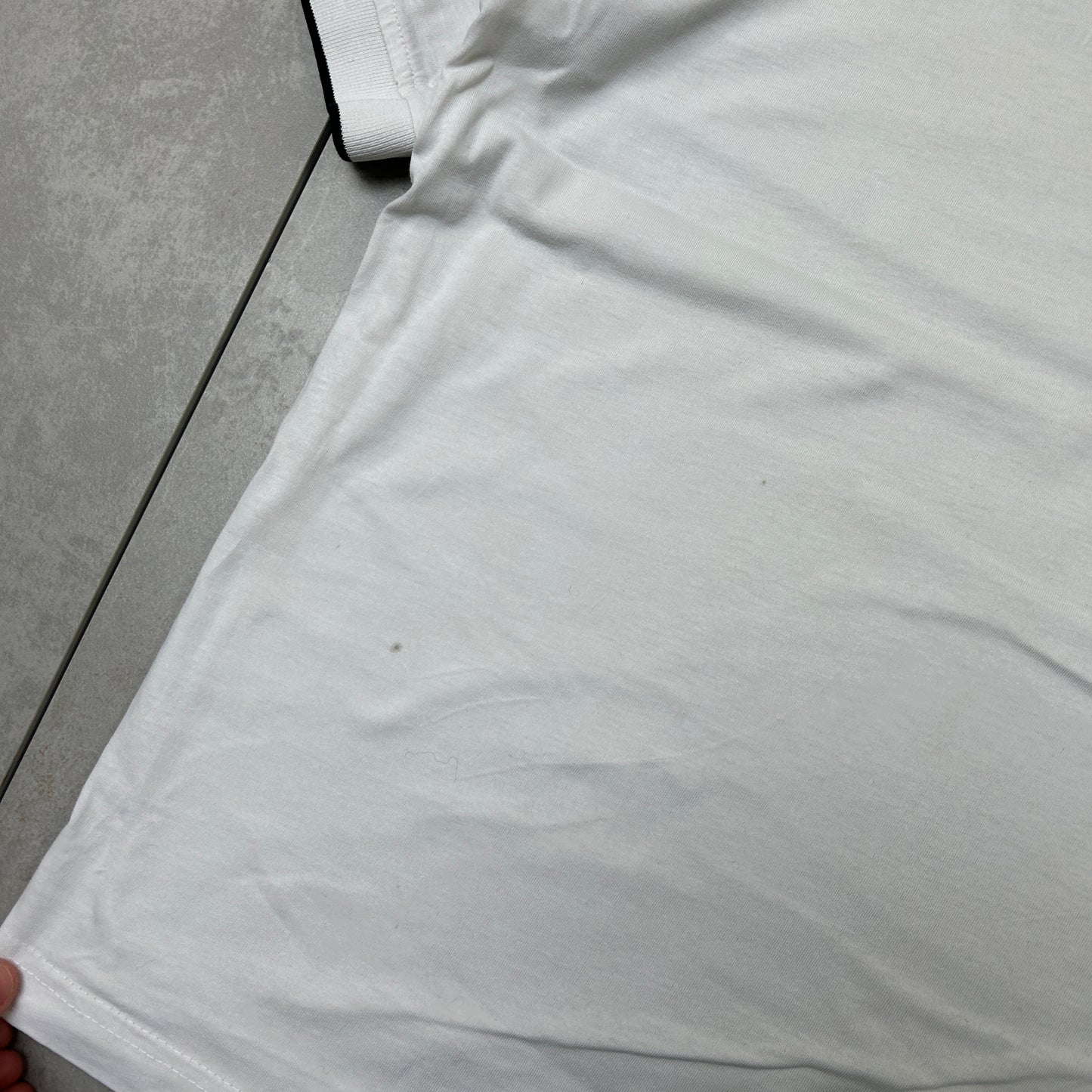 Vintage Nike Swoosh White Embroidered T-Shirt - L