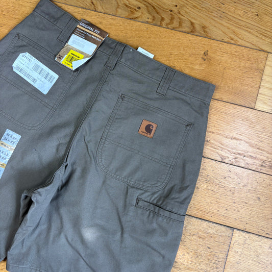 New With Tags Carhartt Brown Workwear Baggy Carpenter Shorts - 34