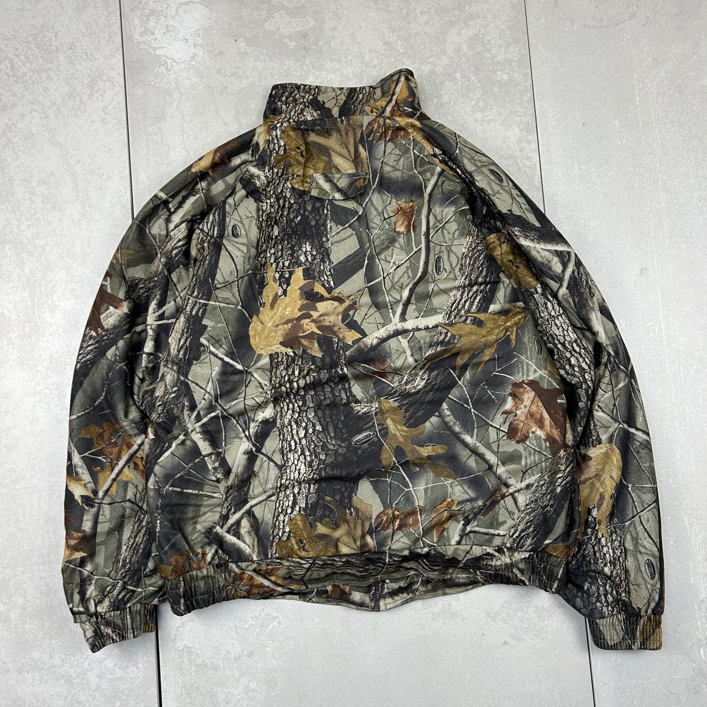 Vintage Realtree Woolrich Camo Workwear Hunting Bomber Zip Khaki Jacket - XXL
