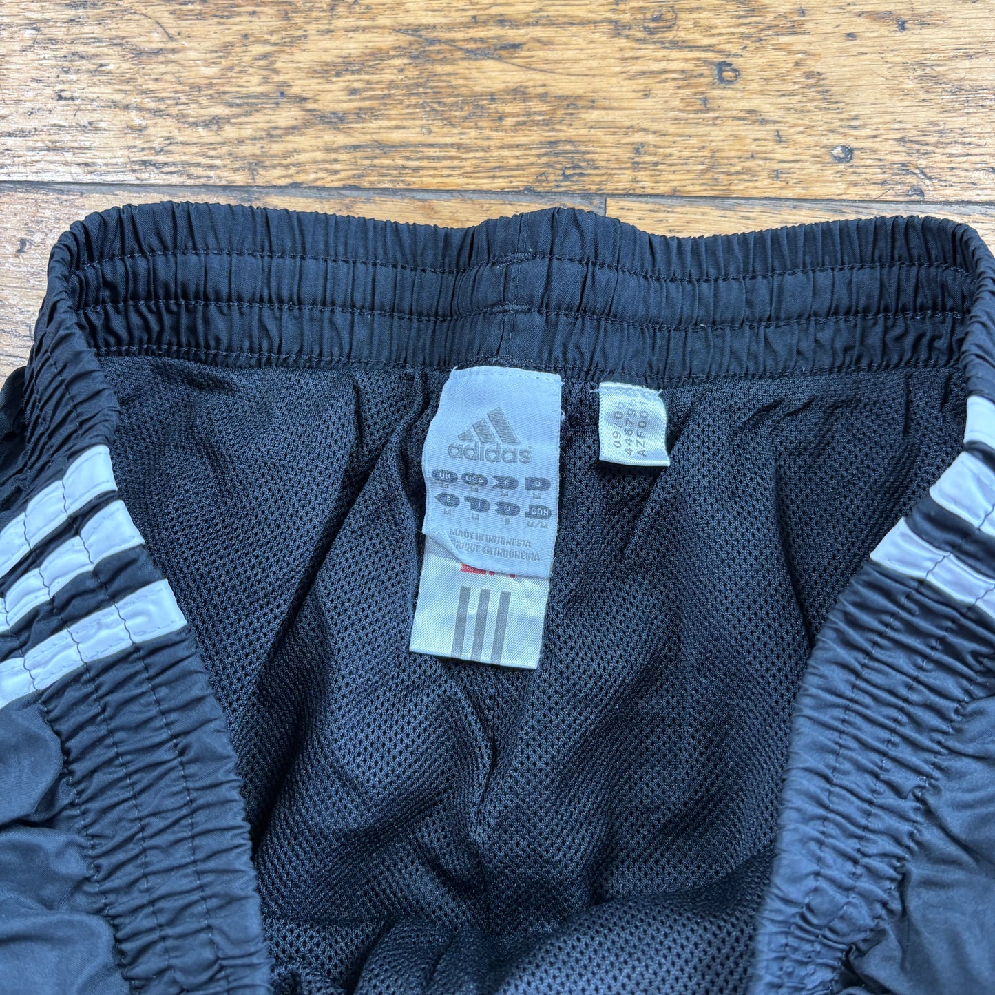 Vintage Adidas Black Baggy Tracksuit Sweatpants Track Pants Bottoms - M