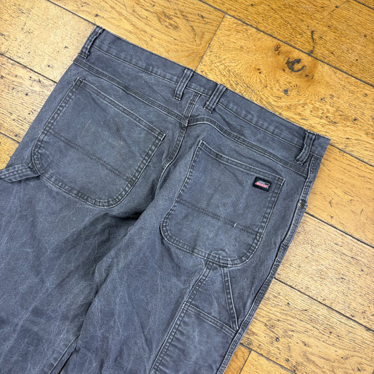 Dickies Grey Workwear Carpenter Baggy Trousers - 34