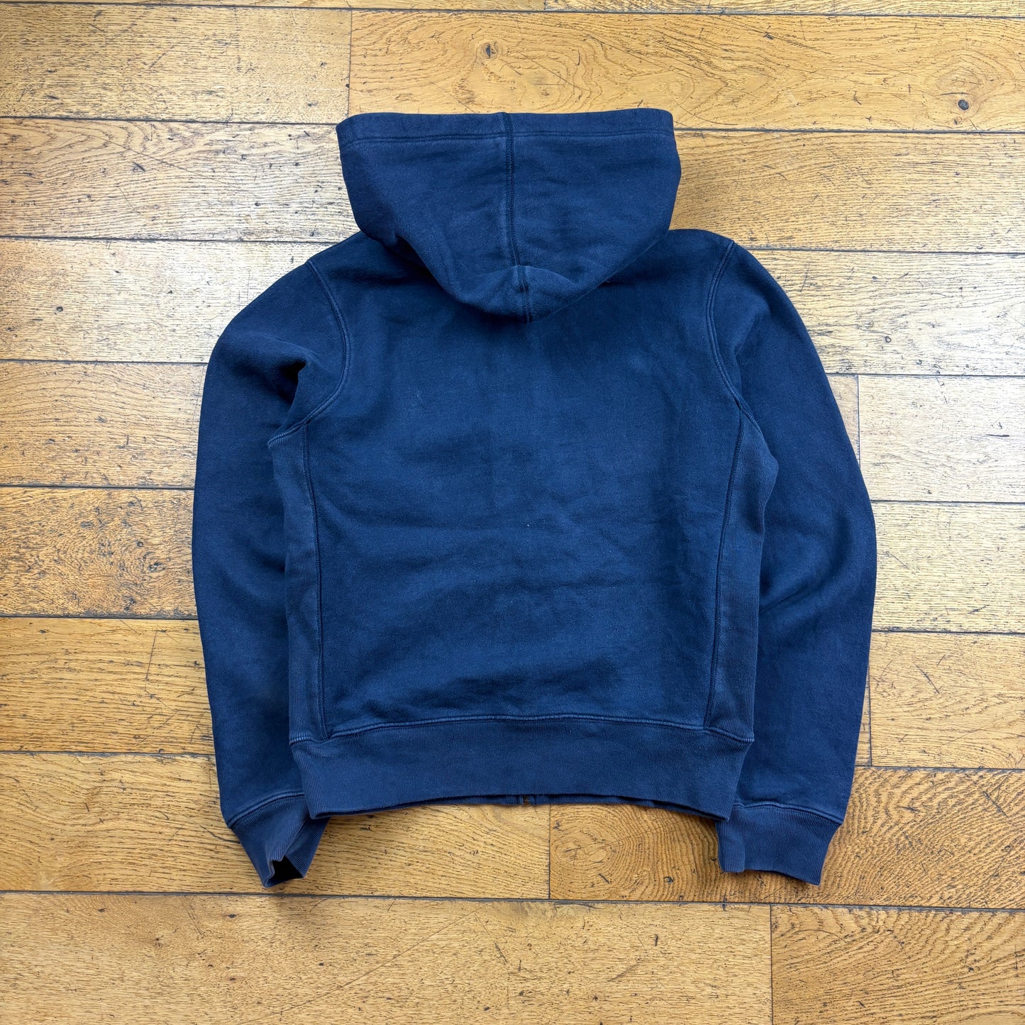 Vintage Ralph Lauren Big Pony Navy Embroidered Zip Hoodie Sweatshirt - S