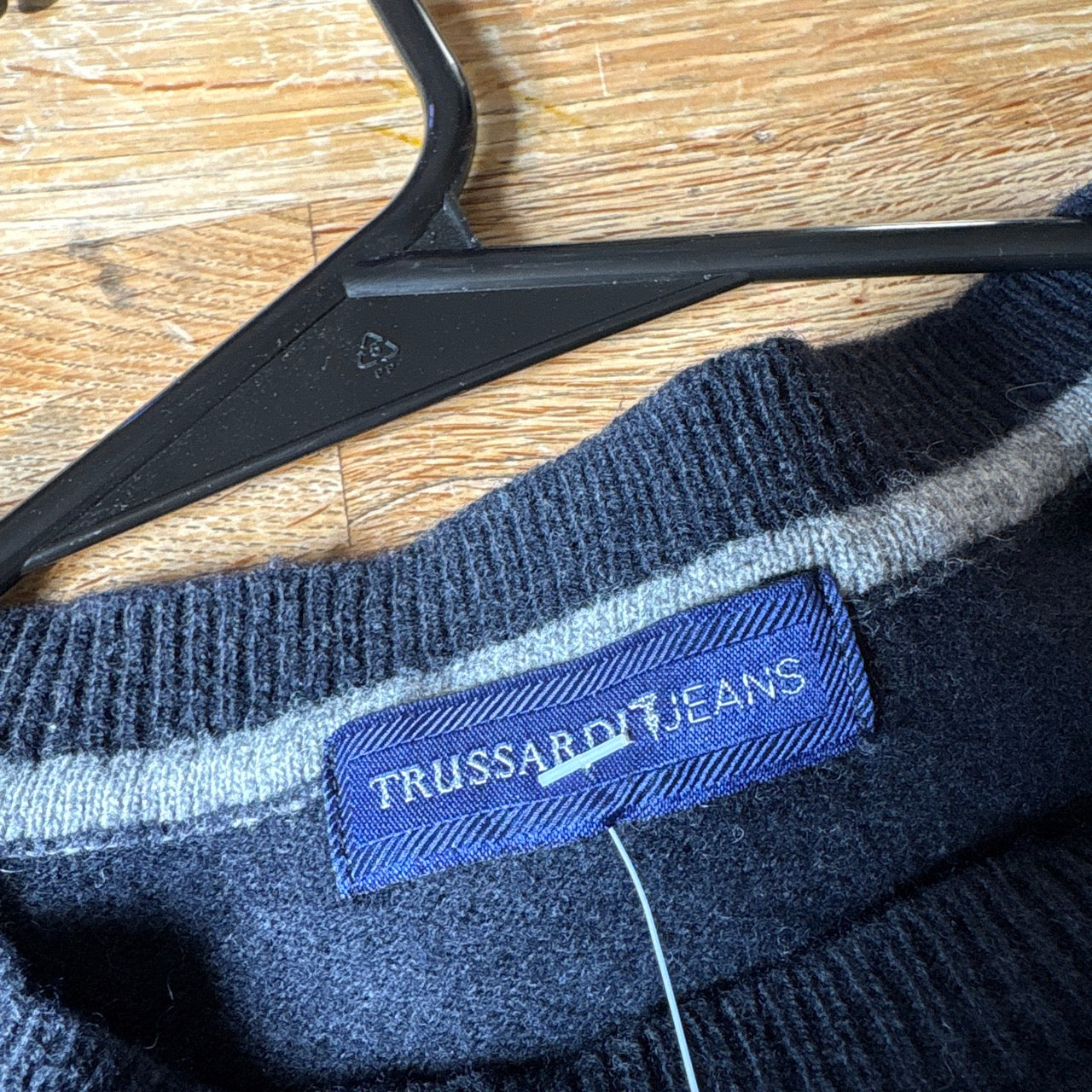 Vintage Trussardi Navy Blue Knit Jumper - S